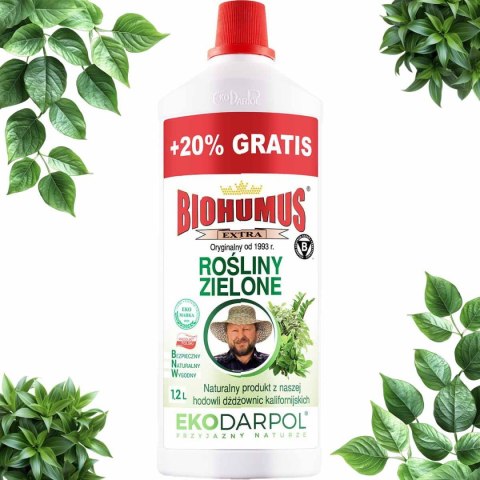 EKODARPOL BIOHUMUS EXTRA Rośliny Zielone 1L + 20% gratis EKODARPOL BIOHUMUS EXTRA Rośliny Zielone 1L + 20% gratis