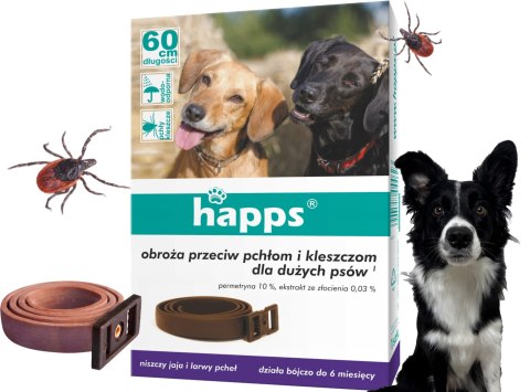 HAPPS - obroża przeciw pchłom i kleszczom dla dużych psów HAPPS - obroża przeciw pchłom i kleszczom dla dużych psów