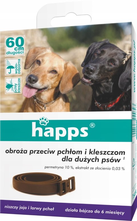 HAPPS - obroża przeciw pchłom i kleszczom dla dużych psów HAPPS - obroża przeciw pchłom i kleszczom dla dużych psów