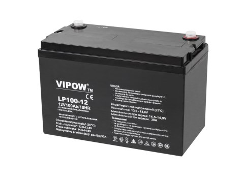 Akumulator żelowy VIPOW 12V 100Ah Akumulator żelowy VIPOW 12V 100Ah