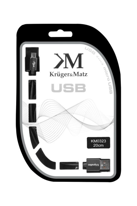 Kabel USB - micro USB wtyk-wtyk 0.2m Kruger&Matz Kabel USB - micro USB wtyk-wtyk 0.2m Kruger&Matz