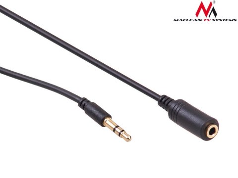 MCTV-821 42205 Przewód jack 3.5mm wtyk-gniazdo 5m czarny MCTV-821 42205 Przewód jack 3.5mm wtyk-gniazdo 5m czarny