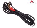 Przewód kątowy mini jack 3,5mm Maclean, 2RCA, 3m, czarny, MCTV-825