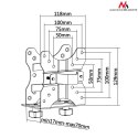 Uchwyt do mini komputerów Maclean, NUC MAC mini PC, uniwersalny, do 5kg, czarny, MC-720
