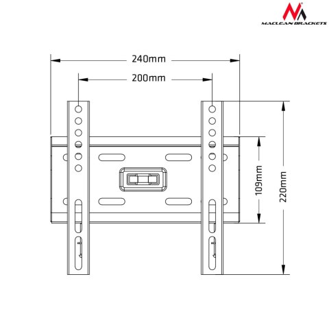 Uchwyt do telewizora Maclean, max vesa 200x200, 13-50", do 35kg, czarny, MC-777 Uchwyt do telewizora Maclean, max vesa 200x200, 13-50", do 35kg, czarny, MC-777