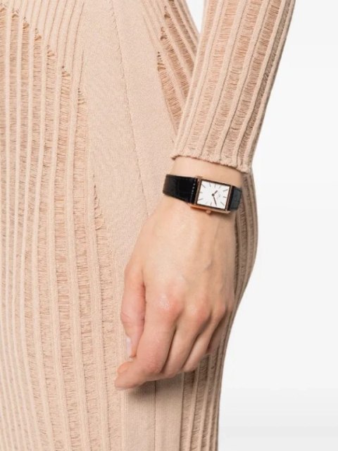 ZEGAREK DAMSKI DANIEL WELLINGTON Bound Black Crocodile Rose Gold 24mm DW00100698 + BOX ZEGAREK DAMSKI DANIEL WELLINGTON Bound Black Crocodile Rose Gold 24mm DW00100698 + BOX