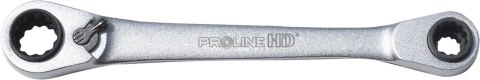 Klucz z grzechotką 4w1, 10x13x17x19mm, proline "hd" Klucz z grzechotką 4w1, 10x13x17x19mm, proline "hd"