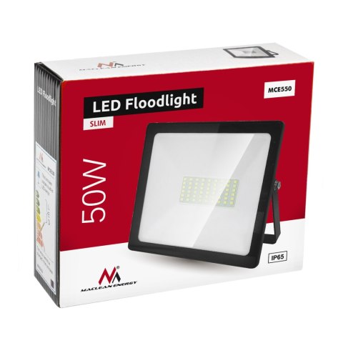 Naświetlacz LED Maclean, Slim 50W, Neutral White (4000K), IP65, PREMIUM, MCE550 NW Naświetlacz LED Maclean, Slim 50W, Neutral White (4000K), IP65, PREMIUM, MCE550 NW