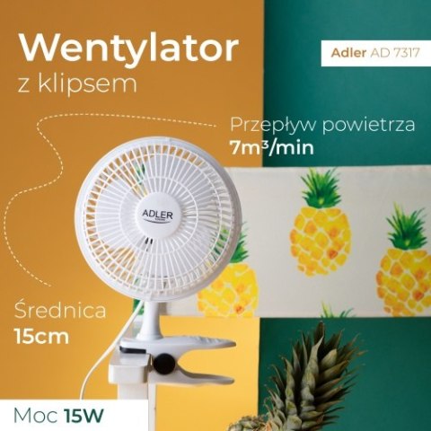AD 7317 WENTYLATOR 15 CM Z KLI PSEM + PODSTAWA AD 7317 WENTYLATOR 15 CM Z KLI PSEM + PODSTAWA