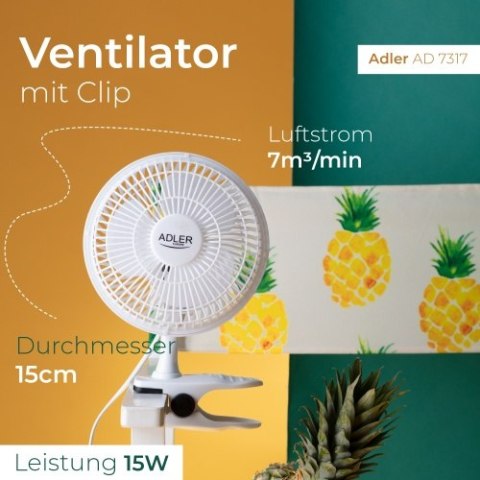 AD 7317 WENTYLATOR 15 CM Z KLI PSEM + PODSTAWA AD 7317 WENTYLATOR 15 CM Z KLI PSEM + PODSTAWA