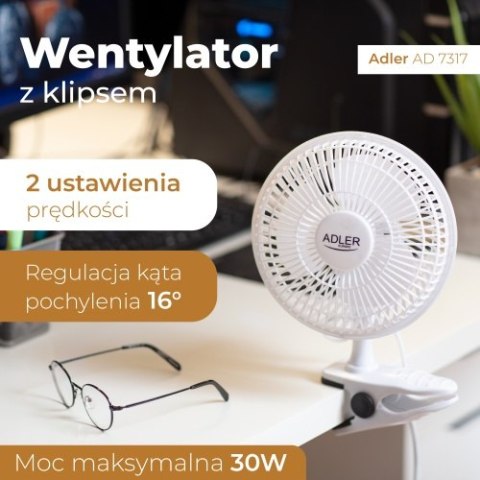 AD 7317 WENTYLATOR 15 CM Z KLI PSEM + PODSTAWA AD 7317 WENTYLATOR 15 CM Z KLI PSEM + PODSTAWA