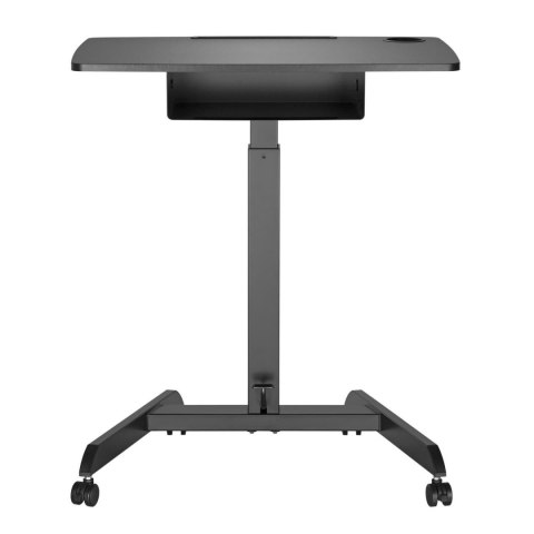 Biurko stolik do laptopa Maclean, regulacja wysokości, z szufladą, czarny do pracy stojąco siedzącej, max wys 113cm - 8kg max, M Biurko stolik do laptopa Maclean, regulacja wysokości, z szufladą, czarny do pracy stojąco siedzącej, max wys 113cm - 8kg max, M