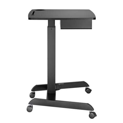 Biurko stolik do laptopa Maclean, regulacja wysokości, z szufladą, czarny do pracy stojąco siedzącej, max wys 113cm - 8kg max, M Biurko stolik do laptopa Maclean, regulacja wysokości, z szufladą, czarny do pracy stojąco siedzącej, max wys 113cm - 8kg max, M