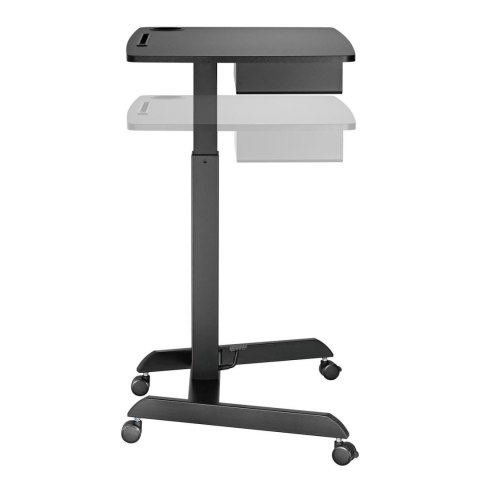 Biurko stolik do laptopa Maclean, regulacja wysokości, z szufladą, czarny do pracy stojąco siedzącej, max wys 113cm - 8kg max, M Biurko stolik do laptopa Maclean, regulacja wysokości, z szufladą, czarny do pracy stojąco siedzącej, max wys 113cm - 8kg max, M