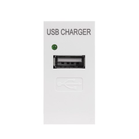 Gniazdo USB z ładowarką Maclean, pojedyncze, 1A, białe, MCE727W Gniazdo USB z ładowarką Maclean, pojedyncze, 1A, białe, MCE727W