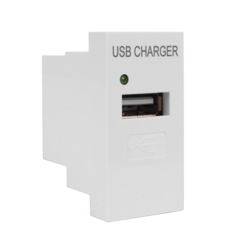 Gniazdo USB z ładowarką Maclean, pojedyncze, 1A, białe, MCE727W Gniazdo USB z ładowarką Maclean, pojedyncze, 1A, białe, MCE727W