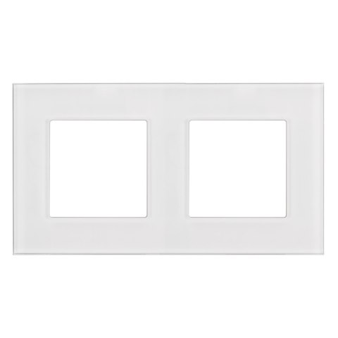 Szklana ramka Maclean, podwójna, biała, 157x86mm, MCE729W Szklana ramka Maclean, podwójna, biała, 157x86mm, MCE729W