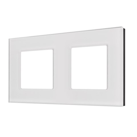 Szklana ramka Maclean, podwójna, biała, 157x86mm, MCE729W Szklana ramka Maclean, podwójna, biała, 157x86mm, MCE729W