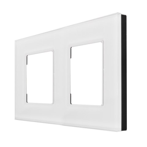 Szklana ramka Maclean, podwójna, biała, 157x86mm, MCE729W Szklana ramka Maclean, podwójna, biała, 157x86mm, MCE729W