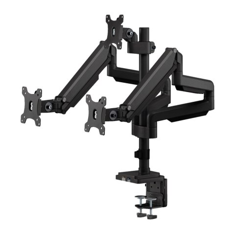 Uchwyt biurkowy do trzech monitorów czarny Ergo Office, ze sprężyną gazową, 17"-30", 7 kg, 1x USB 3.0, 2x mini-jack, ER-408B Uchwyt biurkowy do trzech monitorów czarny Ergo Office, ze sprężyną gazową, 17"-30", 7 kg, 1x USB 3.0, 2x mini-jack, ER-408B
