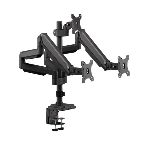Uchwyt biurkowy do trzech monitorów czarny Ergo Office, ze sprężyną gazową, 17"-30", 7 kg, 1x USB 3.0, 2x mini-jack, ER-408B Uchwyt biurkowy do trzech monitorów czarny Ergo Office, ze sprężyną gazową, 17"-30", 7 kg, 1x USB 3.0, 2x mini-jack, ER-408B