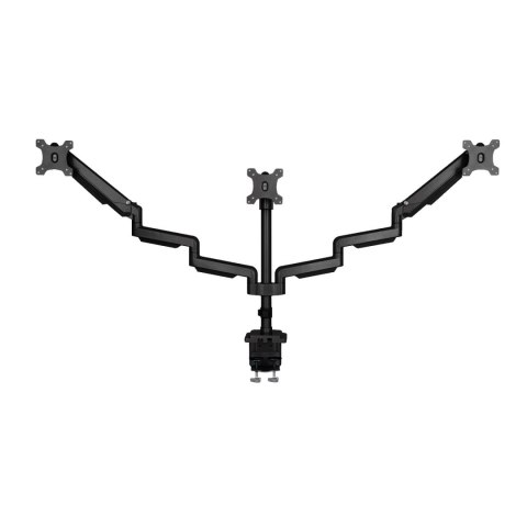 Uchwyt biurkowy do trzech monitorów czarny Ergo Office, ze sprężyną gazową, 17"-30", 7 kg, 1x USB 3.0, 2x mini-jack, ER-408B Uchwyt biurkowy do trzech monitorów czarny Ergo Office, ze sprężyną gazową, 17"-30", 7 kg, 1x USB 3.0, 2x mini-jack, ER-408B