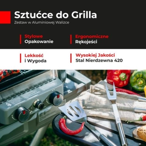 AD 6729 SZTUĆCE DO GRILLA ? ZESTAW W ALUMINIOWEJ WALIZCE AD 6729 SZTUĆCE DO GRILLA ? ZESTAW W ALUMINIOWEJ WALIZCE