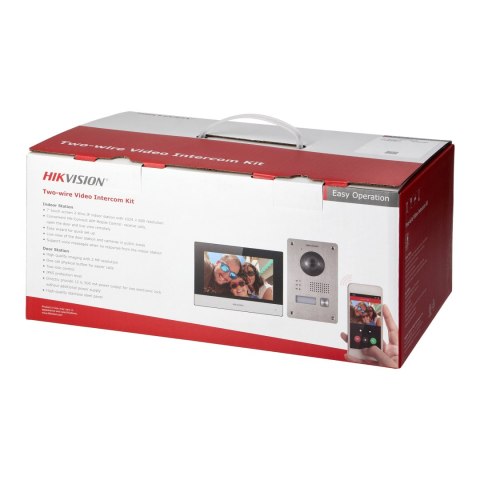 HIKVISION DS-KIS703Y-P zestaw wideodomofonowy jednorodzinny, 2-żyłowy, 7",WI-FI, Full HD, montaż natynkowy lub podtynkowy, IP65 HIKVISION DS-KIS703Y-P zestaw wideodomofonowy jednorodzinny, 2-żyłowy, 7",WI-FI, Full HD, montaż natynkowy lub podtynkowy, IP65