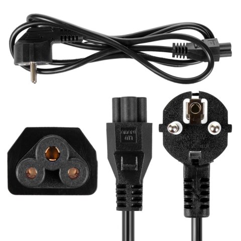 Kabel zasilający typu koniczynka Maclean, 3 pin, wtyk EU, 1.5m, MCTV-857 Kabel zasilający typu koniczynka Maclean, 3 pin, wtyk EU, 1.5m, MCTV-857