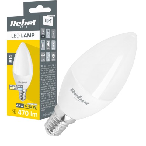 Lampa Led Rebel 5W świeca 4000K, 230V Lampa Led Rebel 5W świeca 4000K, 230V