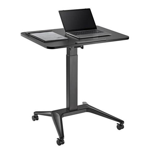 Mobilne biurko stolik na laptop Maclean, czarne, pneumatyczna regulacja wysokości, 80x52cm, 8kg max, 109cm wys, MC-453B Mobilne biurko stolik na laptop Maclean, czarne, pneumatyczna regulacja wysokości, 80x52cm, 8kg max, 109cm wys, MC-453B