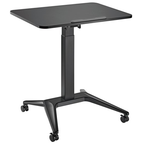 Mobilne biurko stolik na laptop Maclean, czarne, pneumatyczna regulacja wysokości, 80x52cm, 8kg max, 109cm wys, MC-453B Mobilne biurko stolik na laptop Maclean, czarne, pneumatyczna regulacja wysokości, 80x52cm, 8kg max, 109cm wys, MC-453B