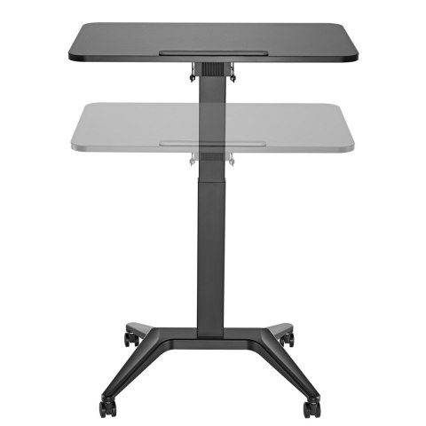 Mobilne biurko stolik na laptop Maclean, czarne, pneumatyczna regulacja wysokości, 80x52cm, 8kg max, 109cm wys, MC-453B Mobilne biurko stolik na laptop Maclean, czarne, pneumatyczna regulacja wysokości, 80x52cm, 8kg max, 109cm wys, MC-453B