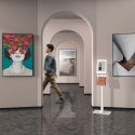Stojak uchwyt reklamowy do tabletu Maclean,podłogowy z blokadą, 9.7"-11", iPad/iPad Air/iPad Pro, Samsung Galaxy Tab A/Tab A7/Ta