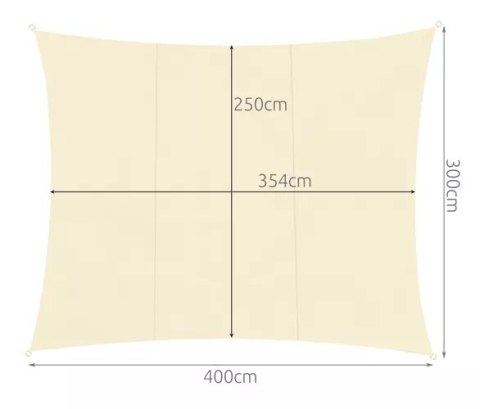 Żagiel przeciwsłoneczny 4x3m- beżowy Gardlov 23144 Żagiel przeciwsłoneczny 4x3m- beżowy Gardlov 23144