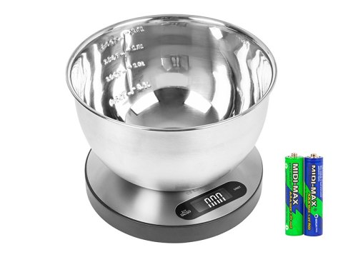 44-095# Waga kuchenna ks205 z miską 2l 5kg 44-095# Waga kuchenna ks205 z miską 2l 5kg