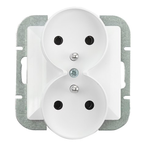 Gniazdo podwójne p/t 2x2P+Z Pearl, 16A, 250V, PT-6 PR, biały Gniazdo podwójne p/t 2x2P+Z Pearl, 16A, 250V, PT-6 PR, biały
