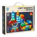 KLOCKI MAGNETYCZNE ŚWIECĄCE 64 EL.