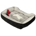 LEGOWISKO DLA PSA KOTA KANAPA SOFA POSŁANIE KOJEC PODUSZKA MIĘKKIE 60 X 45CM SZARE