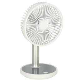 WENTYLATOR WIATRAK BIURKOWY BEZPRZEWODOWY 30CM BIAŁY