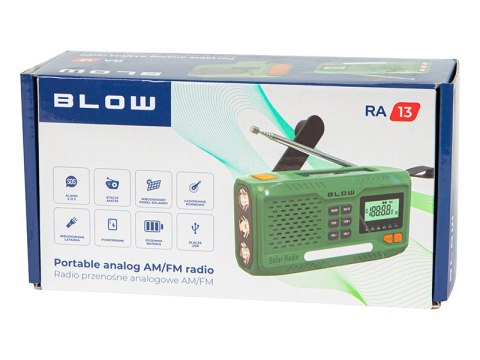 77-551# Radio przenośne analogowe am/fm blow ra13 solarne 77-551# Radio przenośne analogowe am/fm blow ra13 solarne