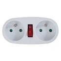 ELK306W Esperanza rozgałęźnik elektr. 2 gn. wł. biały