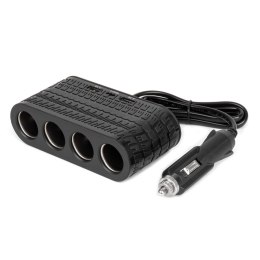 Rozdzielacz gniazda zapalniczki z ładowarką 2x usb-a 1x usb-c 12v 24v 120w 80cm amio-04367