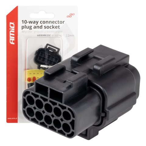 Złącze elektryczne wodoodporne zestaw 10 pin 2.2mm amio-04351 Złącze elektryczne wodoodporne zestaw 10 pin 2.2mm amio-04351