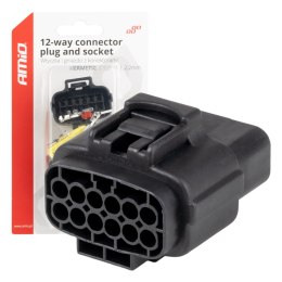 Złącze elektryczne wodoodporne zestaw 12 pin 2.2mm amio-04352
