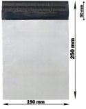 Foliopaki Kurierskie Białe B5 190x250mm - 50 szt.