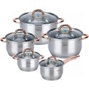 GARNKI STALOWE 10 EL. KINGHOFF ROSEGOLD KH-1764 GARNKI STALOWE 10 EL. KINGHOFF ROSEGOLD KH-1764