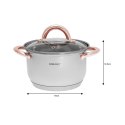 GARNKI STALOWE 10 EL. KINGHOFF ROSEGOLD KH-1764 GARNKI STALOWE 10 EL. KINGHOFF ROSEGOLD KH-1764