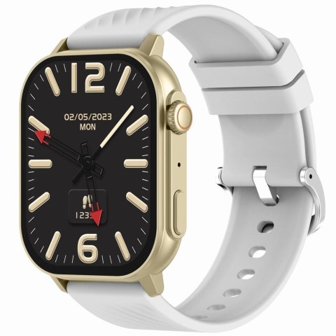 Smartwatch Damski GRAVITY GT15-10 Biały Pasek Silikonowy + Złota Bransoleta Smartwatch Damski GRAVITY GT15-10 Biały Pasek Silikonowy + Złota Bransoleta