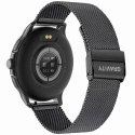 Smartwatch Damski GRAVITY GT12-1 Czarny Pasek Silikonowy + Czarna Bransoleta